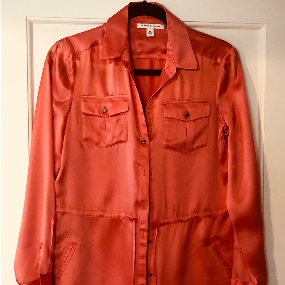 Banana Republic Military Silk Blouse - Picture 2 of 5